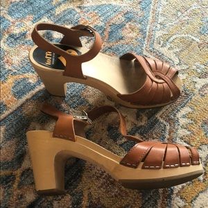 Swedish Hasbeens Frederica Heel in Natural Color